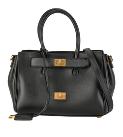 Balenciaga Bel Air Mini Carry All, Leather, Black, MII, S/DB/CL, 3*